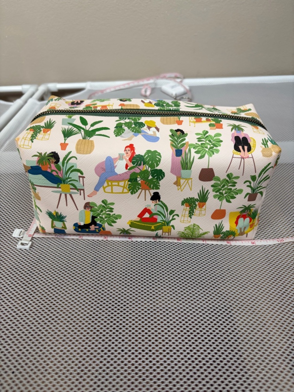 OCS Designs Crazy Plant Lady Toiletry Bag Makeup Case Large Cosmetic Pouch EUC - Picture 3 of 14
